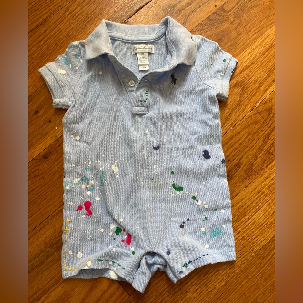 Ralph Lauren polo baby 6 month onesie with collar